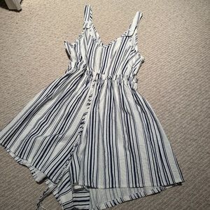 White & Navy LF Romper